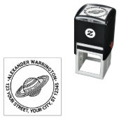 土星リングや輪#4名前差出人住所 セルフインキングスタンプ (インサイチュ)