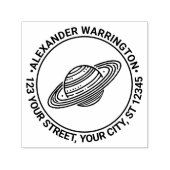 土星リングや輪#4名前差出人住所 セルフインキングスタンプ (デザイン)