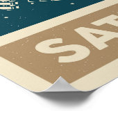 土星レトロ銀河系衛星 ポスター (角)