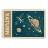 土星レトロ銀河系衛星 マグネット (横)