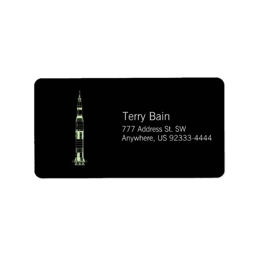 土星ロケット ラベル (正面)