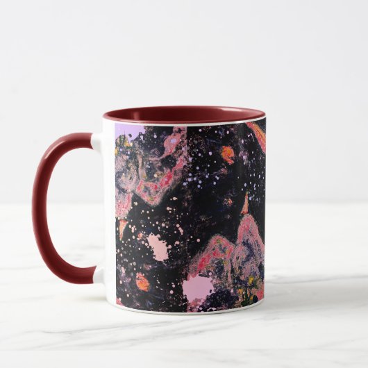 土星上昇宇宙ヴィンテージロシアの赤 マグカップ (左)