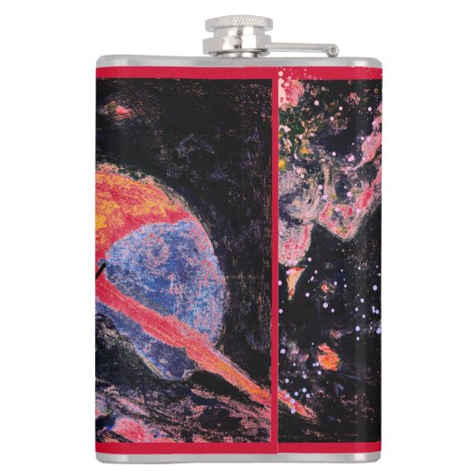 土星上昇宇宙ヴィンテージ ロシアの フラスク (裏面)