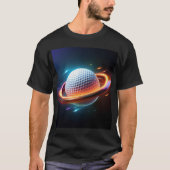 土星惑星としてのゴルフボール Tシャツ (正面)