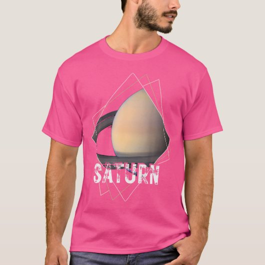 土星惑星系太陽の宇宙天文学 Tシャツ (正面)