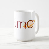 土星文字ロゴマグ コーヒーマグカップ (正面右)