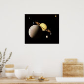 土星系モンタージュポスタープリント ポスター (キッチン)