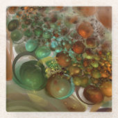 土星膨張 ガラスコースター (正面)