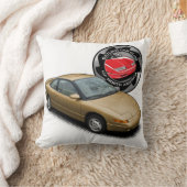 土星車クラブおよび「91クーペ16インチの枕 クッション (ブランケット)