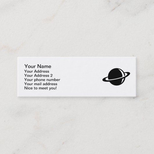 土星 スキニー名刺 (正面)