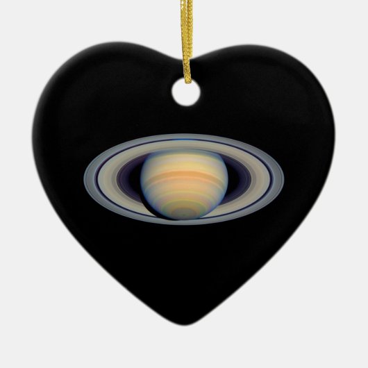 土星(ハッブルの望遠鏡) セラミックオーナメント (正面)