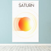 土星 – リング付き惑星宇宙アート。 キャンバスプリント (インサイチュ (ウッドフロア))