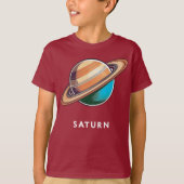 土星/土星 – クラシックSaturne Planet Tシャツ (正面)