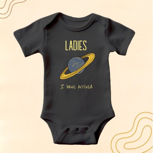 土星 惑星 ベビーボディスーツ