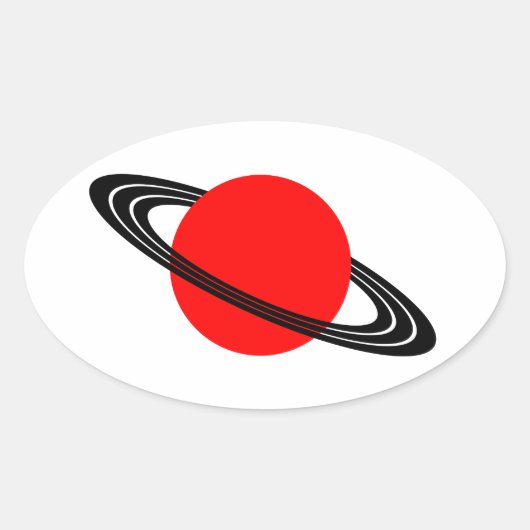 土星 楕円形シール (正面)