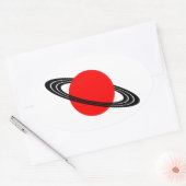 土星 楕円形シール (封筒)