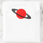 土星 楕円形シール (バッグ)