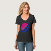 土星BiプライドLgbtバイセクシャリティ旗平等Bis Tシャツ (正面フル)
