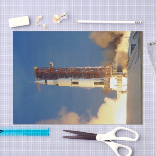 土星Vが月に向かって空に輝くと地球は揺れる 薄葉紙 (クラフト)