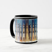 土星Vムーンロケット打ち上げ マグカップ (正面左)