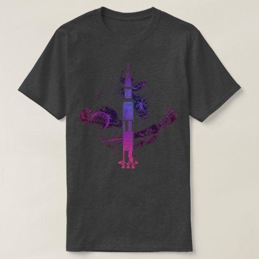 土星Vムーンロケット1 Tシャツ (デザイン正面)