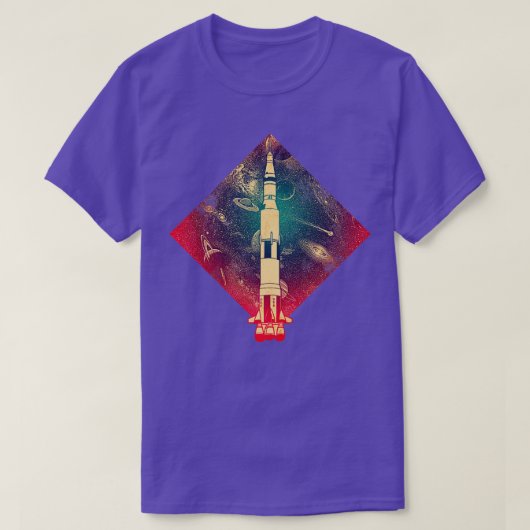 土星Vムーンロケット Tシャツ (デザイン正面)