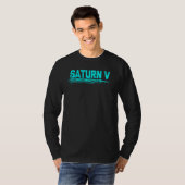 土星Vロケット打ち上げ車両宇宙アメリカンSpac Tシャツ (正面フル)