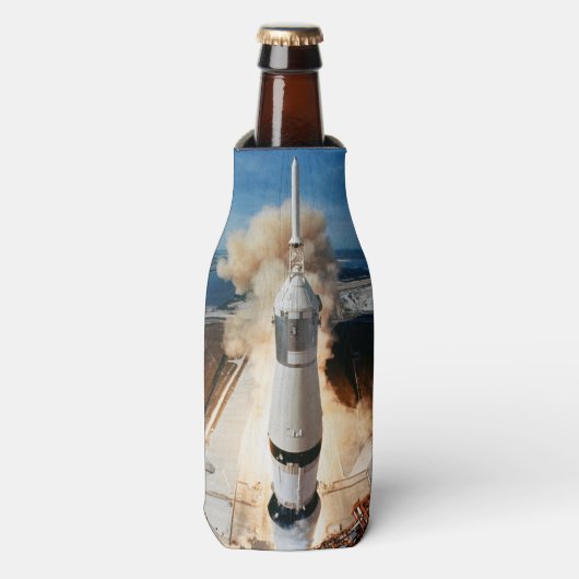 土星Vロケット打ち上げ1969アポロ宇宙船缶 ボトルクーラー (ボトル正面)