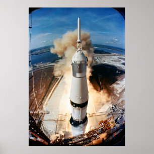 土星Vロケット打ち上げ1969アポロ宇宙船 ポスター