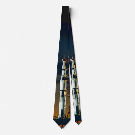 土星V宇宙ロケット打ち上げNASA写真 ネクタイ (正面)