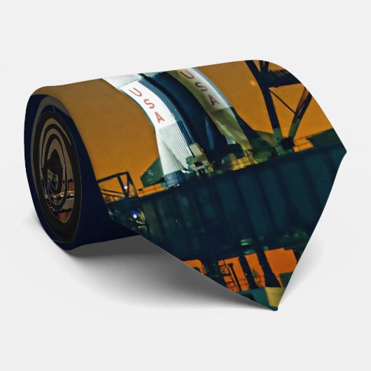 土星V宇宙ロケット打ち上げNASA写真 ネクタイ (ロール)