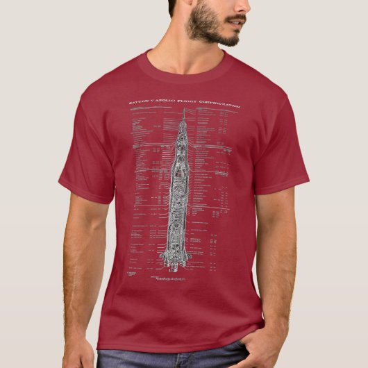 土星V飛行構成図 Tシャツ (正面)