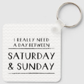 土曜から日曜にかけては本当に必要だ キーホルダー (裏面)
