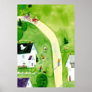 土曜の午後の水彩 ポスター