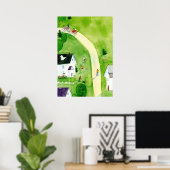 土曜の午後の水彩 ポスター (ホームオフィス)