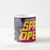 土曜の夜の宇宙のオペラによって拡大されるロゴ! コーヒーマグカップ (中央)