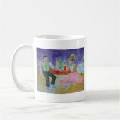 土曜の夜の振動踊り コーヒーマグカップ (左)