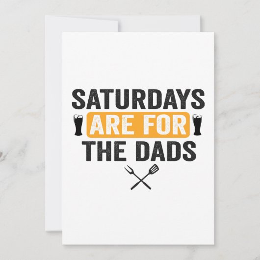 土曜はパパの日 面白い父の日 BBQ 招待状 (正面)