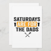 土曜はパパの日 面白い父の日 BBQ 招待状 (正面/裏面)