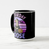 土曜グースガおもしろいースハロウィーン マグカップ (正面左)