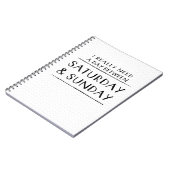 土曜日と日曜日の間に本当に一日が必要 ノートブック (左側)