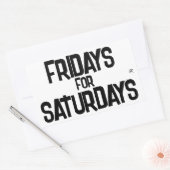 土曜日のための金曜日 – 週末のしゃれ 長方形シール (封筒)