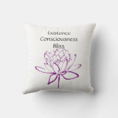 土曜日のチケットのAnandaの紫色のはす枕 クッション (裏面)