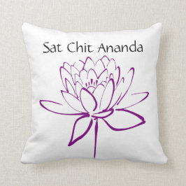 土曜日のチケットのAnandaの紫色のはす枕 クッション
