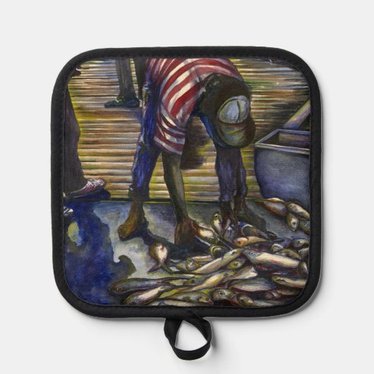 土曜日の恵みハーバーアイランド 鍋敷き (正面)