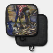 土曜日の恵みハーバーアイランド 鍋敷き (正面/裏面)