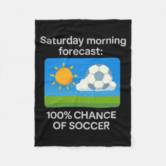 土曜日の朝の予報 サッカー確定 Tシャツ フリースブランケット