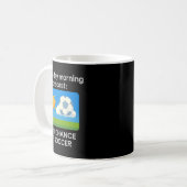 土曜日の朝の予報 サッカー確定Tシャツ コーヒーマグカップ (正面左)