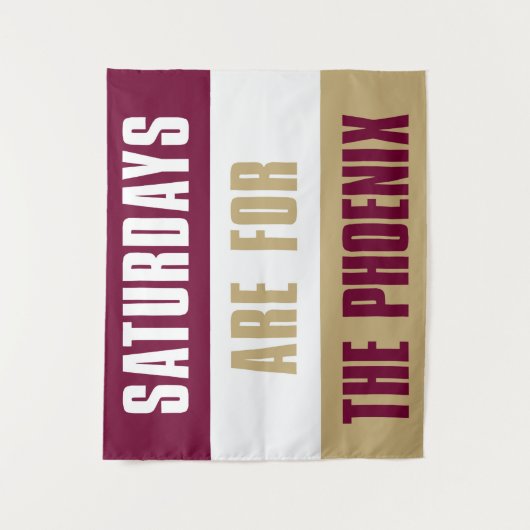 土曜日はエロン大学のフェニックスのための日 タペストリー (正面)