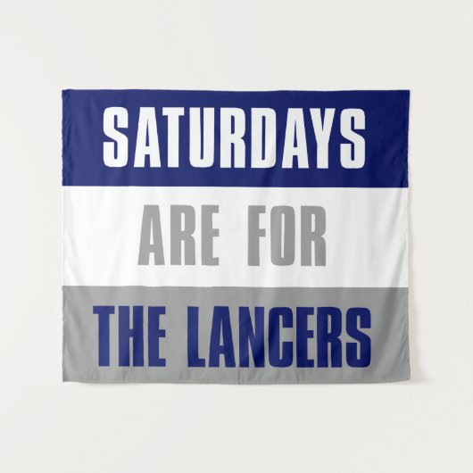 土曜日はロングウッド大学のランサーズ用 タペストリー (正面(横))